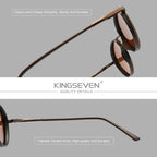 KINGSEVEN Original Causal Round Frame Sunglasses Fashion Men Polarized UV400 Luxury Retro Women Driving Summer Oufdoor Glasses