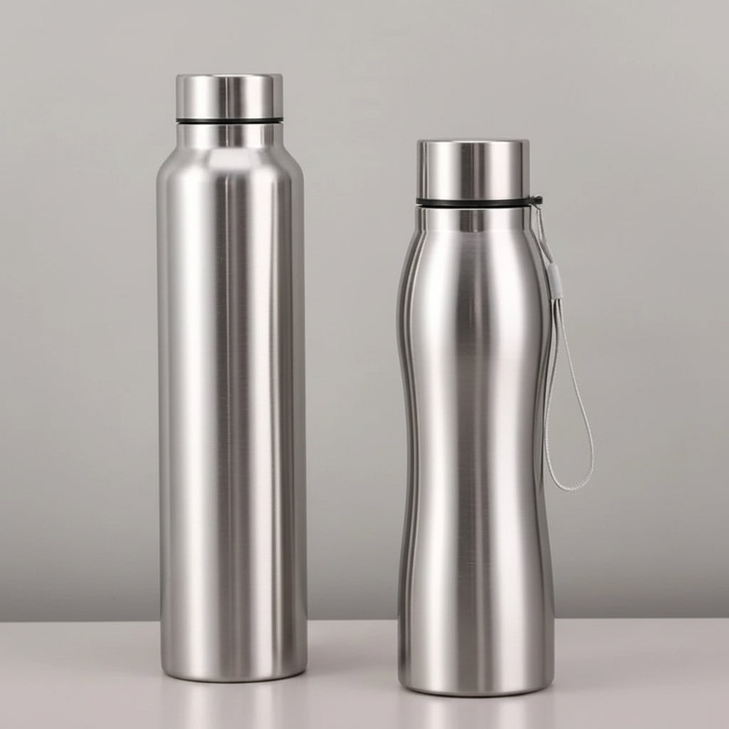 High Quality 1000ml Stainless Steel Sports Water Bottle Single-layer Rugged Metal Flask Drinkware mbzr
