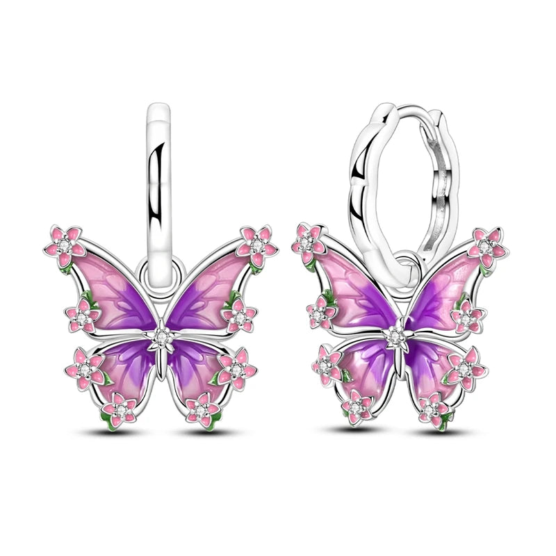 MULA 925 Sterling Silver Earrings Fasion Jewelry Zircon Starry Crystal Hoop Earrings