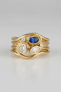 Multi Color Cubic Zirconia Stacking Ring Set For Women Fashion Jewelry Gift mbzr