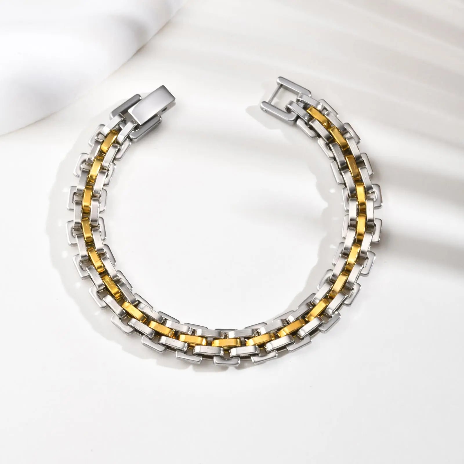 Trendy Watch Strap Bracelet for Women,Waterproof Stainless Steel Bracelets,Fashion Jewelry Party Gifts