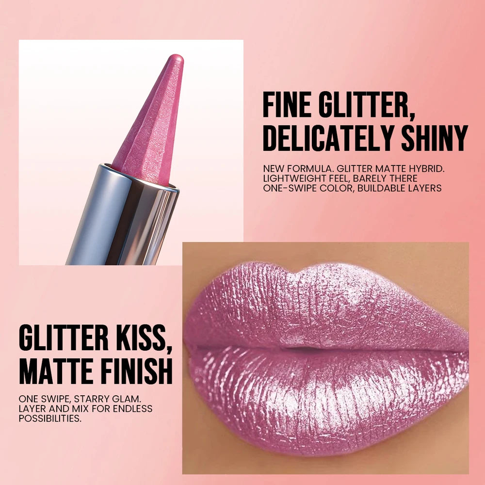 Waterproof and shimmery lipstick, waterproof and sweatproof, long-lasting and smudge-proof, not easy to smudge. mbzr