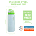 Owalaa nightlight ghost 32oz/945ml stainless steel insulated water bottle with straw,for daily sports outdoor,perfect gift mbzr