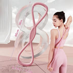 Figure 8 Resistance Band for Women and Men, Silicone Pull Rope with Non-Slip Handles, Arm Back Shoulder and Chest Workout Band for Home Gym Yoga Pilates mbzr