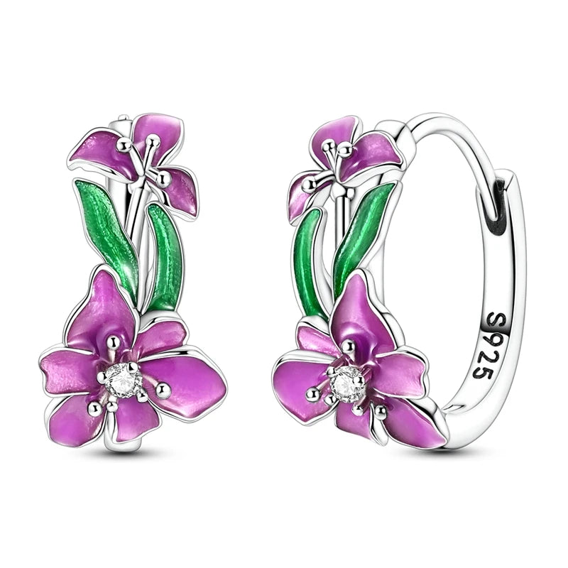 Sterling Silver Hoop Earrings Hypoallergenic Zirconia Women mbzr