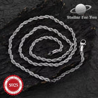 Handmade, Fashionable 925 Silver Cable Necklace, Vintage and Exquisite Jewelry Gift, Daily Versatile, Suitable for Giving to Her/Mother/Girlfriend, Buy Three Get One Free
