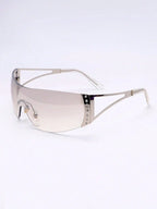 1pc Transparent Y2K Frameless Fashion Glasses Beach Accessories For Women Glasses Shades For Summer Beach Vacation,Outdoor,Travel mbzr