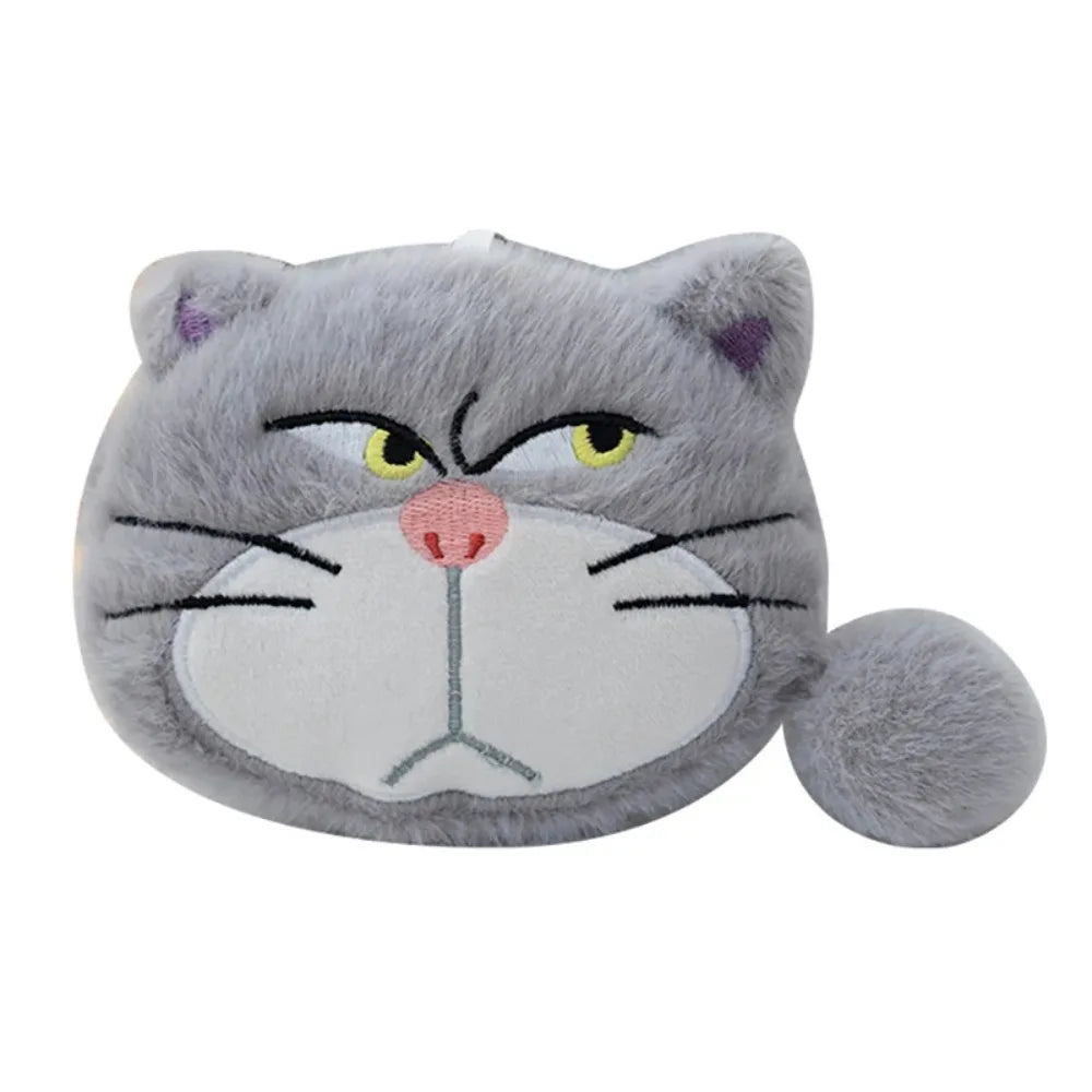 Cute Cartoon Cat Plush Coin Purse Keychain Earphone Storage Bag Backpack Hangings Ornament Gifts mbzr