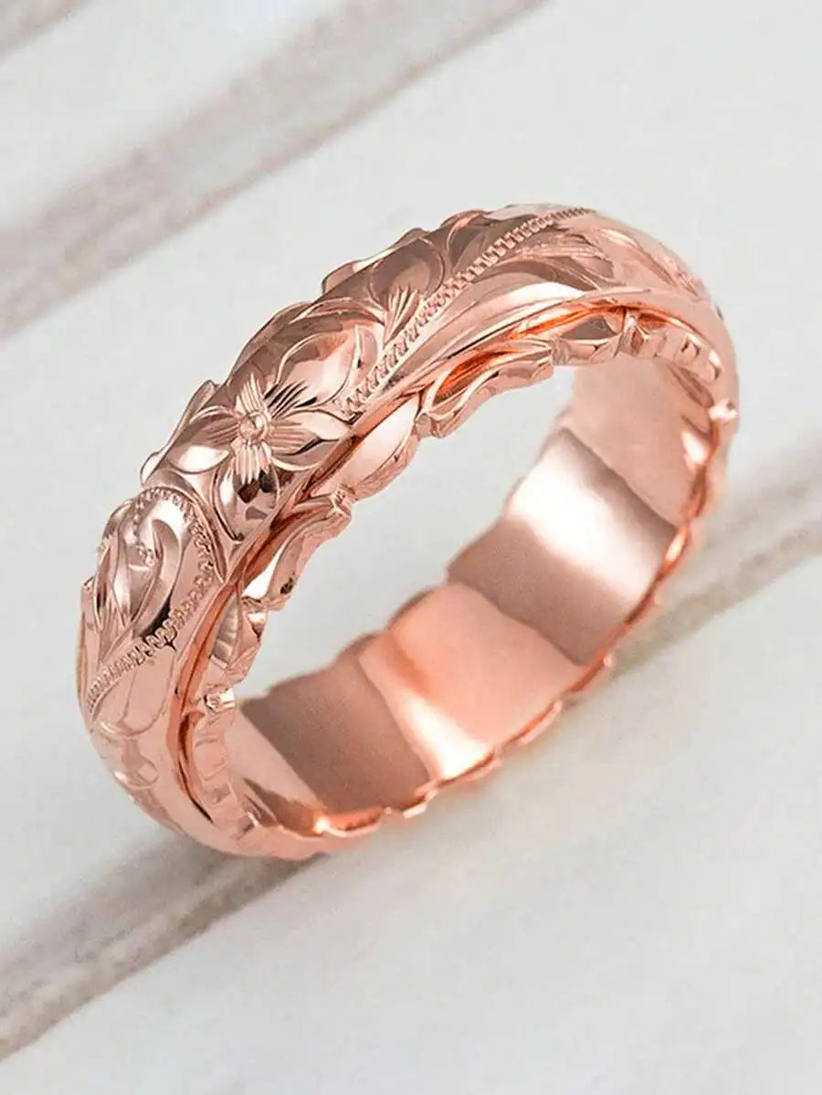 1pc Elegant Flower Design Ring, Gift For Women, Suitable For Wedding, Engagement, Anniversary, Party And Other Occasions