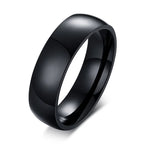 Vnox Romantic Heart CZ Stone Couple Wedding Rings for Women Men Black Color Stainless Steel Bands Engagement Jewelry  Love Gift
