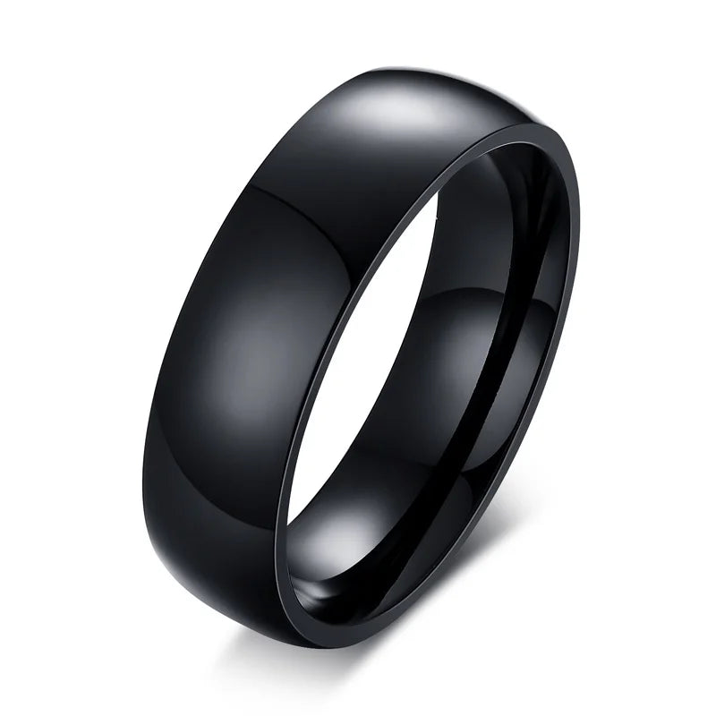 Vnox Romantic Heart CZ Stone Couple Wedding Rings for Women Men Black Color Stainless Steel Bands Engagement Jewelry  Love Gift