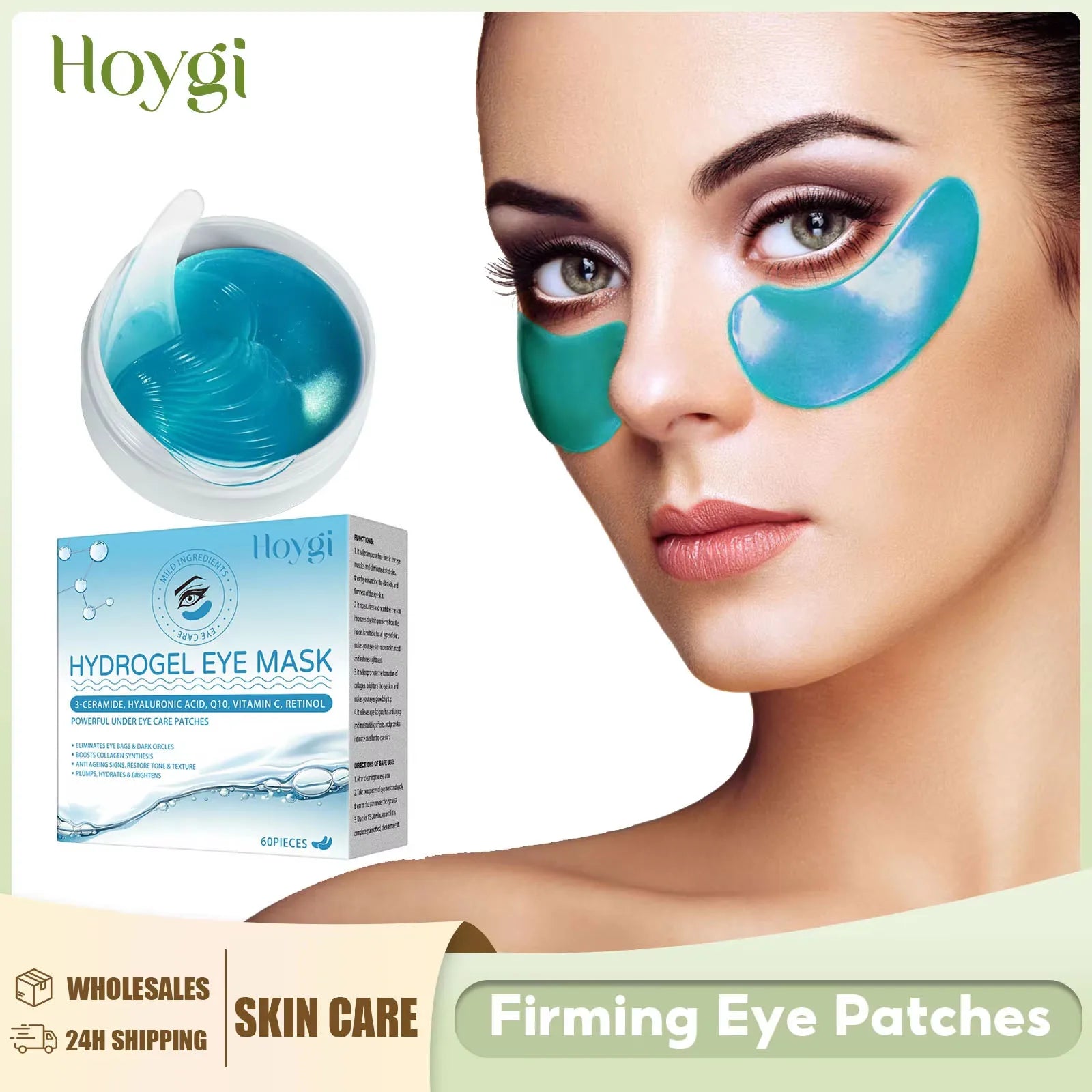 60PCS Retinol Eye Masks Firming Eye Bags Anti Dark Circles Fine Lines Removal Moisturizing Anti Wrinkle Skin Care Eye Patches mbzr