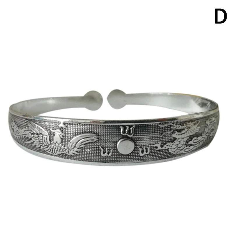 Retro Opening  Bracelet Jewelry Vintage Tibetan Silver Totem Carved Bangle Cuff