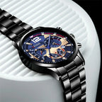Fashion Mens Stainless Steel Watches Luxury Quartz Wristwatch Calendar Luminous Clock Men Business Casual Watch Reloj Hombre mbzr