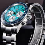 Rollstimi 2026 New Retro Blue Chronograph Luxury Quartz Watch For Men Stainless steel 100M Waterproof Watch Men Japan VK63 Movt mbzr