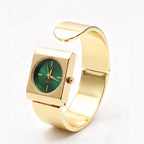 1Pcs Women's Green Dial Alloy Strap Vintage Fashion Classic Fashion Details Quartz Watch For Business Party Holiday