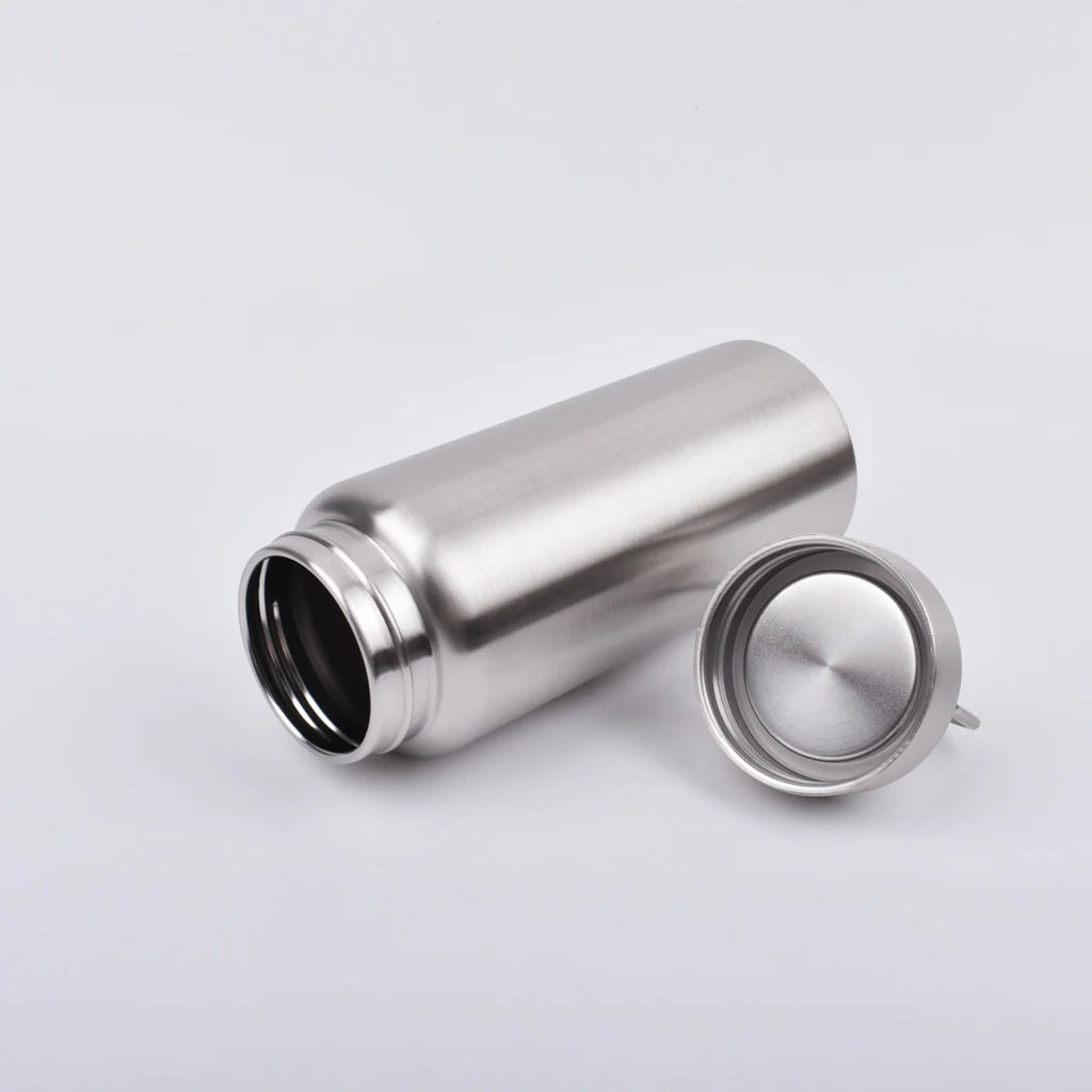 1pc Large Capacity Stainless Steel Sport Water Bottle Single-layer Rugged Water Cup Metal Flask Drinkware Camping Sports Gym mbzr