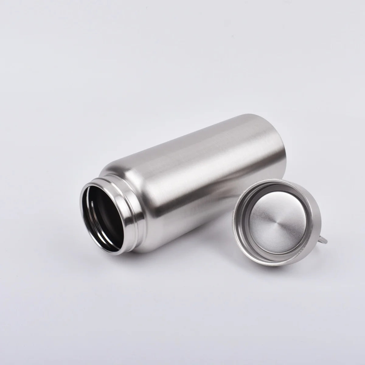 1pc Large Capacity Stainless Steel Sport Water Bottle Single-layer Rugged Water Cup Metal Flask Drinkware Camping Sports Gym mbzr
