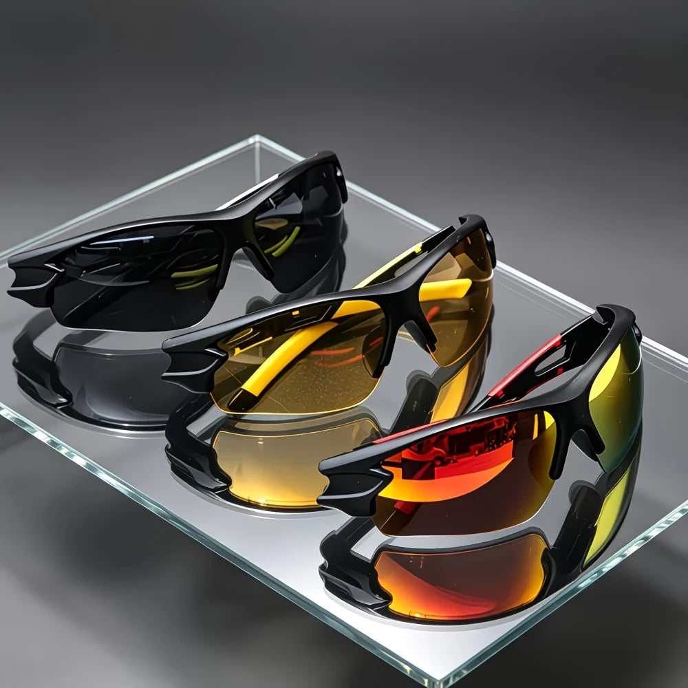 1Pc stylish sunglasses, mirrored lenses and wrapping design, suitable for all occasions and events, suitable for both men and women, the perfect gift for family and friends