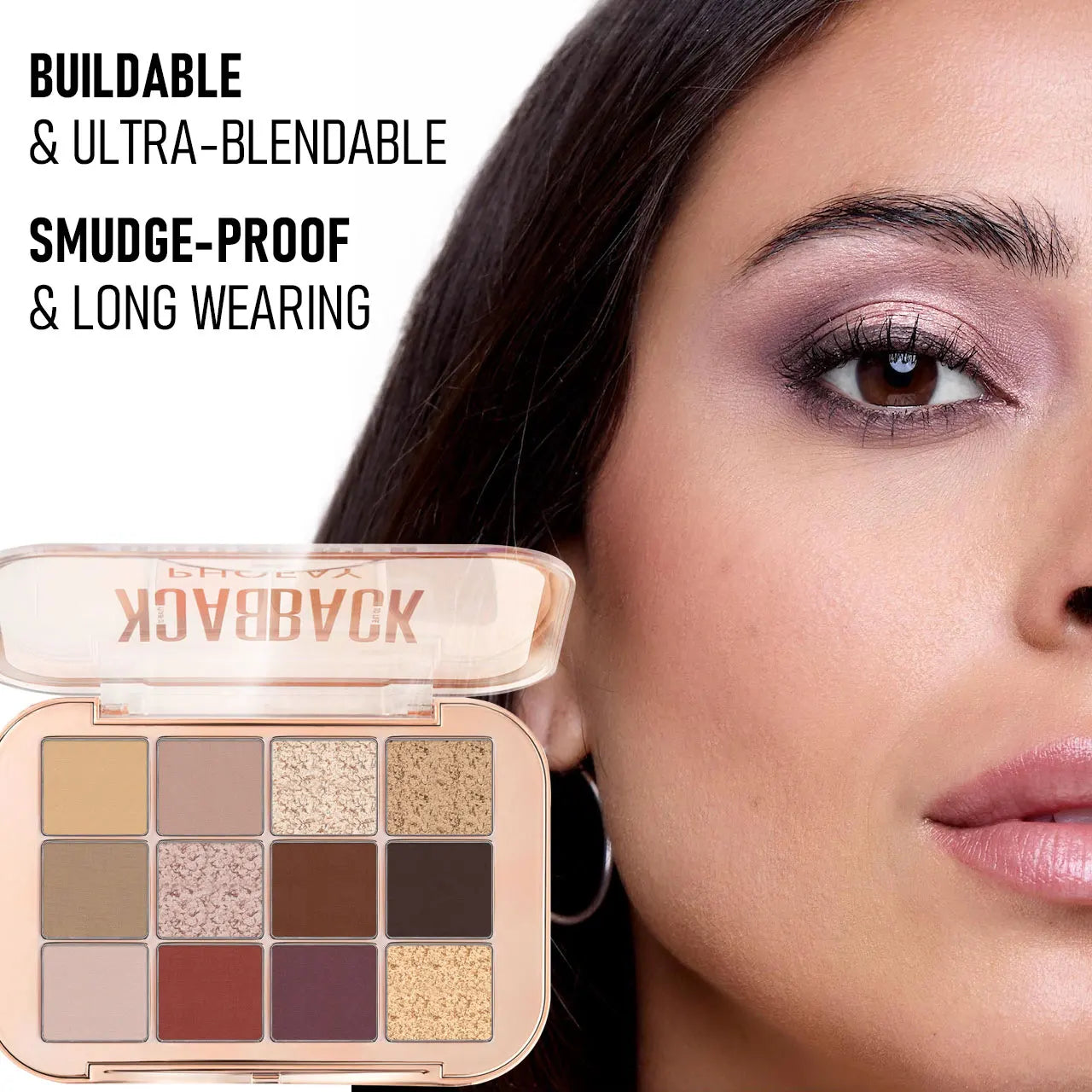 12-Color Eyeshadow Palette with Pearl, Fine Sparkle, Layerable Shimmer, Bright Glitter, and Vibrant Colors New mbzr
