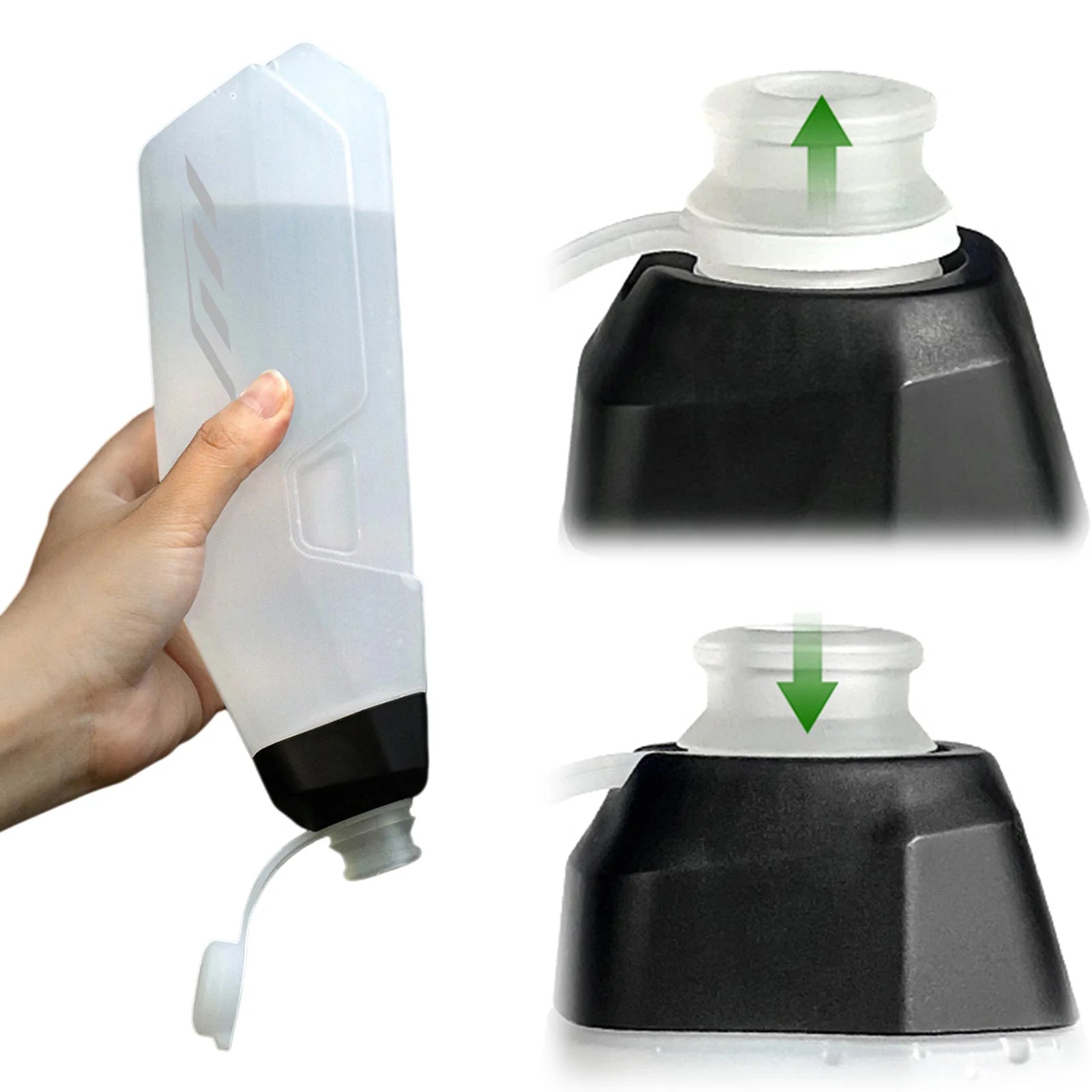 650ml Pneumatic Cycling Water Bottle Squeeze To Drink Design Drinking Bottle Bike Frame for Sports Outdoor MTB Road Cycling mbzr