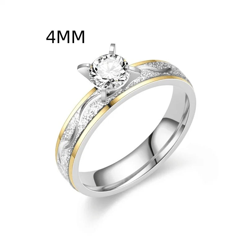 Simple Stainless Steel Frosted Couple Rings For Women Men Fashion Jewelry Valentine's Day Gifts For Lover Size 5-13 Wholesale