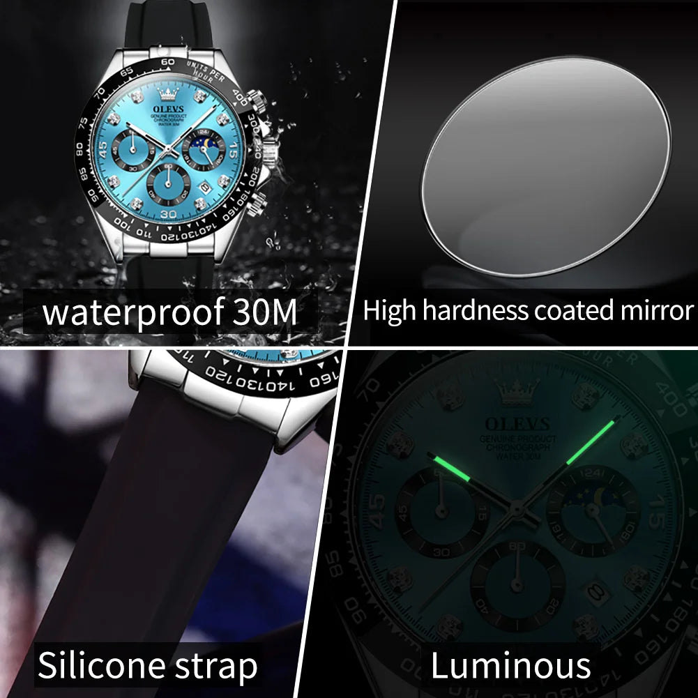 OLEVS 2875 Luxury Men Watch Quartz Man Watches Waterproof Luminous Top Brand Watch for Men Date Chronograph Sport Wristwatch mbzr