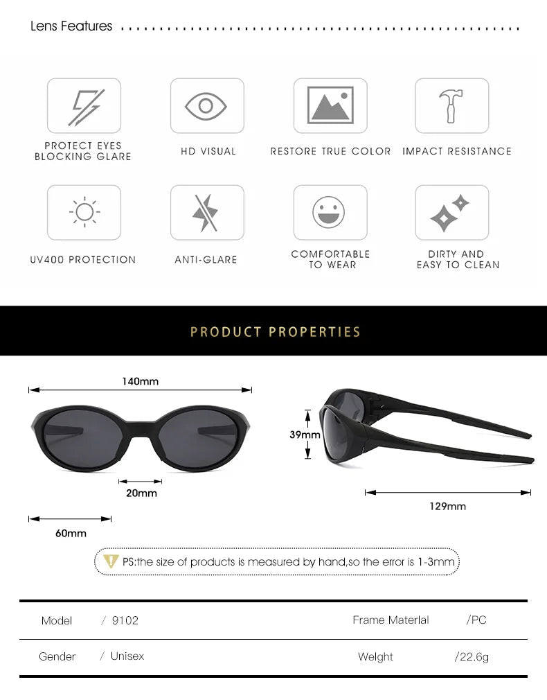 Outdoor Sports Polarized Sunglasses Reflective Mirrored Lens Color Patchwork Shades mbzr
