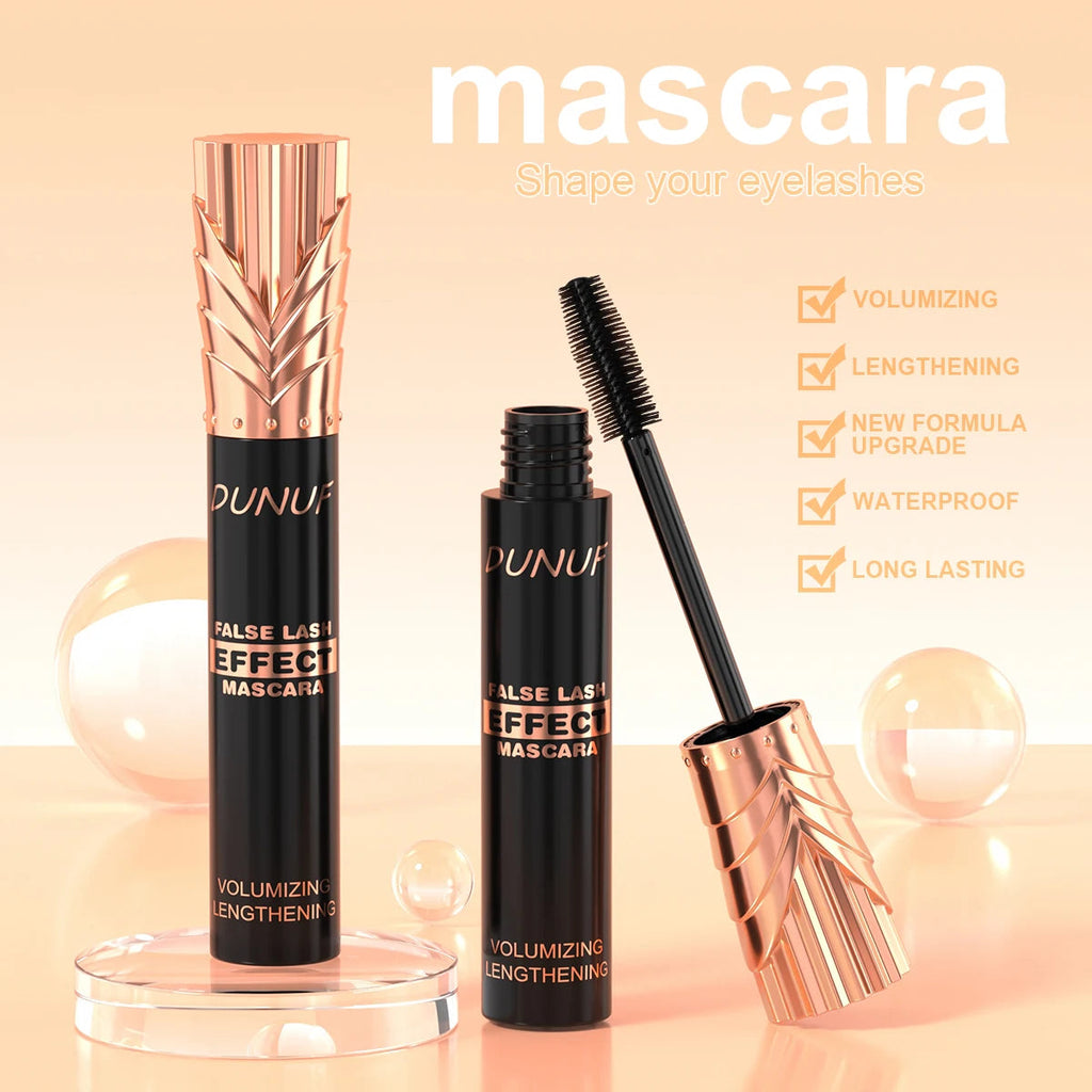 DUNUF 1pcs & 2pcs & 3pcs Black Waterproof Mascara Long-lasting No Smudging Elongate Shape Curling No Fading Transfer-proof mbzr