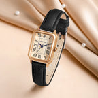 Fashion Retro Digital Dial Casual Watches Square Leather Strap Fashionable Clock Quartz Wristwatch for Women Gift mbzr
