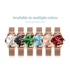OLEVS 5189 Light Luxury Style Women Quartz Movement Watch Luminous Function 30m Waterproof Milanese Steel Strip Brand Wristwatch mbzr