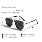 Peekaboo TR90 Polarized Sunglasses Men Retro Style Metal Square Sun Glasses for Women Double Bridge Driving Green Black UV400