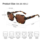 ZENOTTIC  Hexagon Handmade Acetate For Women Prescription Sunglasses Polarized UV400 TAC Lenses Retro Eyewear