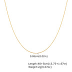 Vnox Simple Fashion Stainless Steel Chain Necklace For Women Girls Gold Plated Lightweight Choker Trendy Jewelry Party Gift