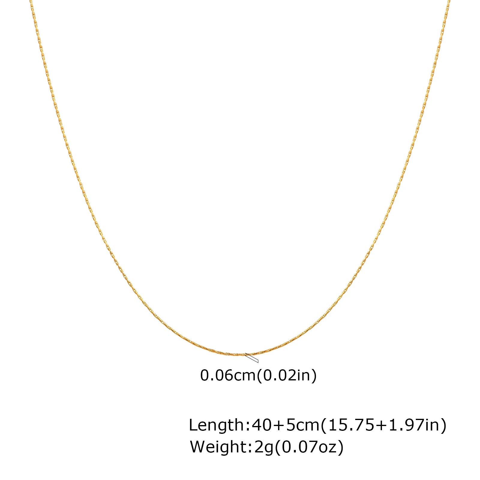 Vnox Simple Fashion Stainless Steel Chain Necklace For Women Girls Gold Plated Lightweight Choker Trendy Jewelry Party Gift