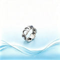 Elegant Double Circle Geometric Ring Gold Tone Stainless Steel Women Finger Ring Daily Wear Accessories