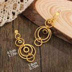 New Geometric Gold Color Hoops Hollow Earrings For Women Fashion Jewelry