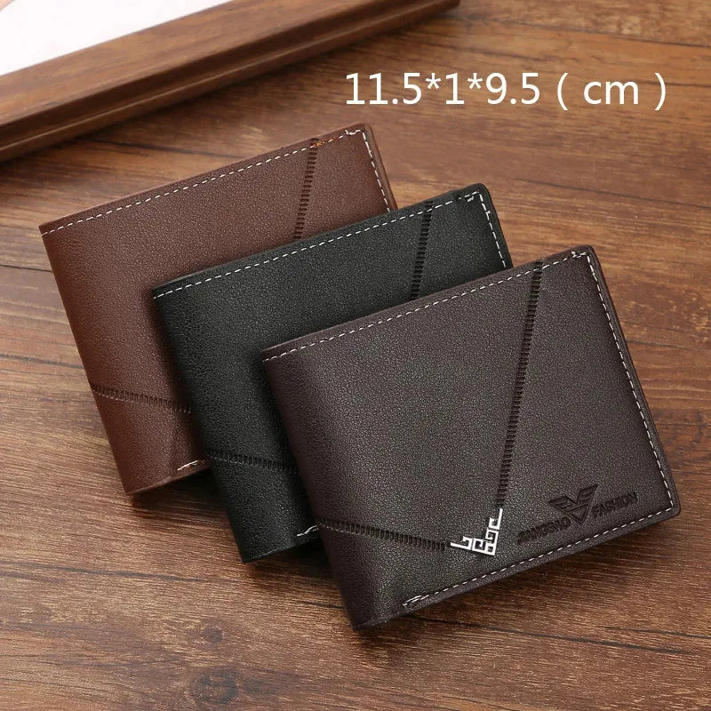 Slim Leather Wallet for Men RFID Blocking Bifold Front Pocket Wallet Minimalist Credit Card Holder Cash Money Clip mbzr