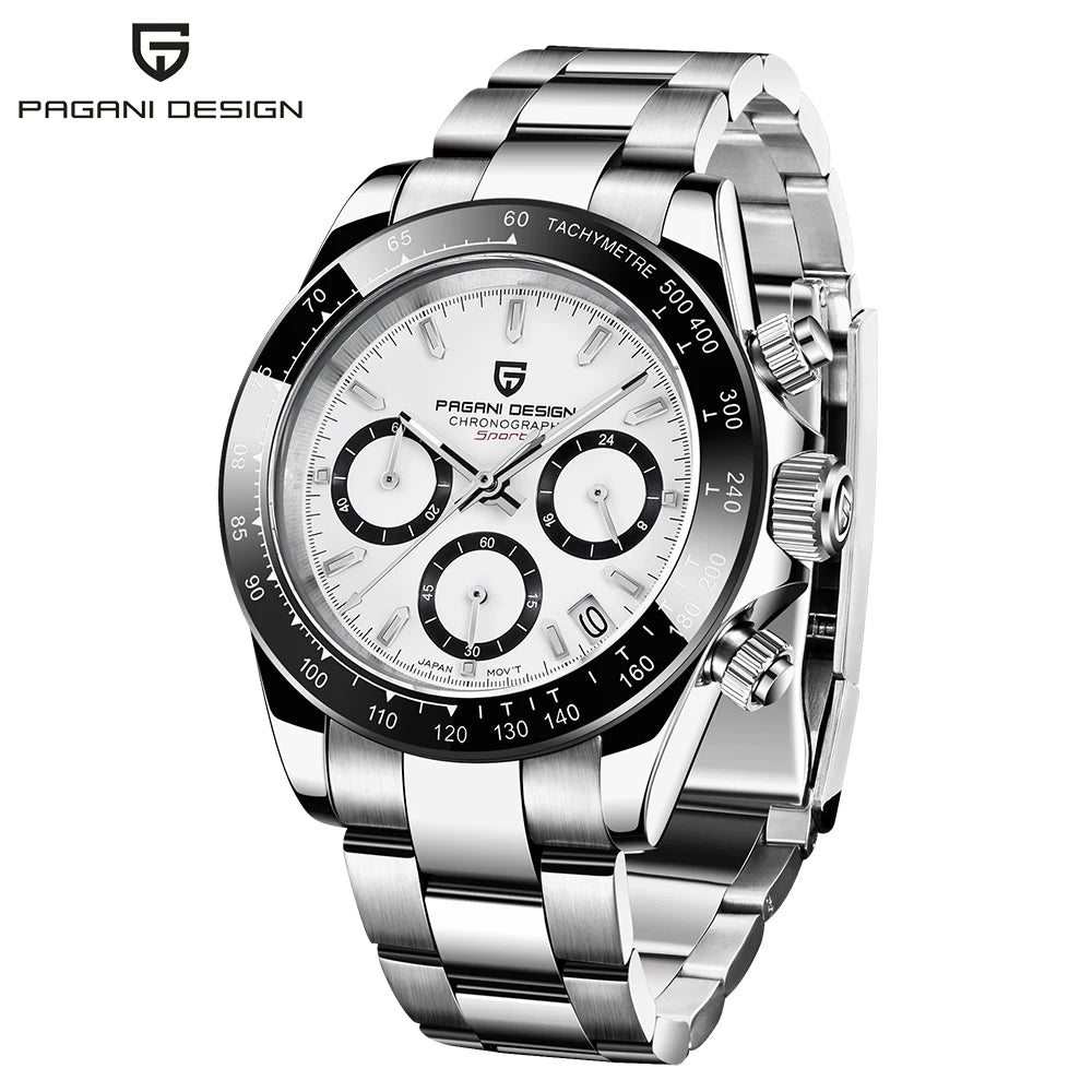 2026 New PD-1644 PAGANI DESIGN Top Brand Men's Sports Quartz Watches Sapphire Stainless Steel 100M Waterproof Luminous Chronograph Luxury Reloj Hombre