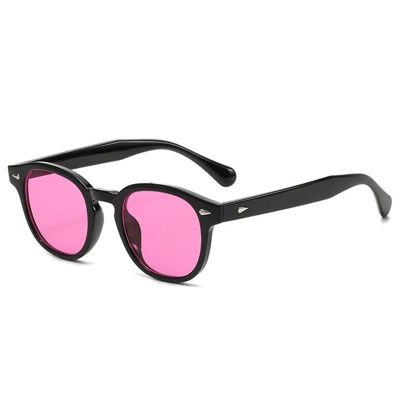 JNPCXI Quality New Retro Round Sunglasses Women Fashion Rivets Decoration Shades UV400 Men Punk Leopard Sun Glasses mbzr