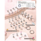 14 Pairs Hypoallergenic Flat Back Earrings for Women-Surgical Stainless Steel Earrings for Sensitive Ears-Cute Flatback Stud Earring Set Small Hoops Cartilage Earring Stacks