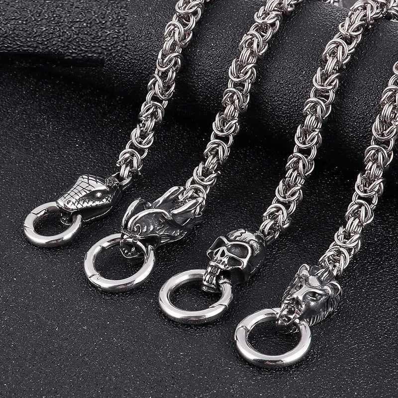 New 316L Stainless Steel Hip Hop Skull Wolf Head Dragon Bracelet Jewelry