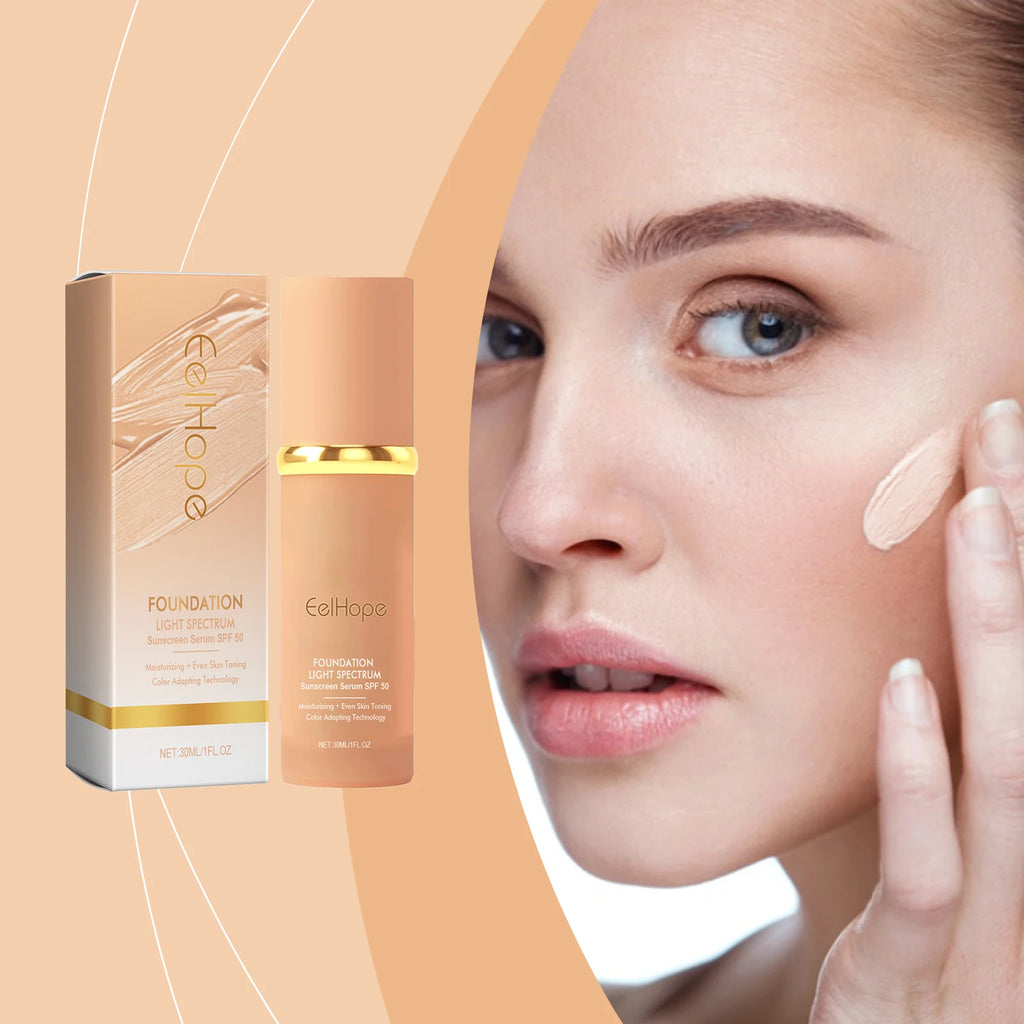 Warm Up Liquid Foundation, Natural Lightweight Concealer Moisturizing Liquid Foundation Brightening And Rejuvenating mbzr