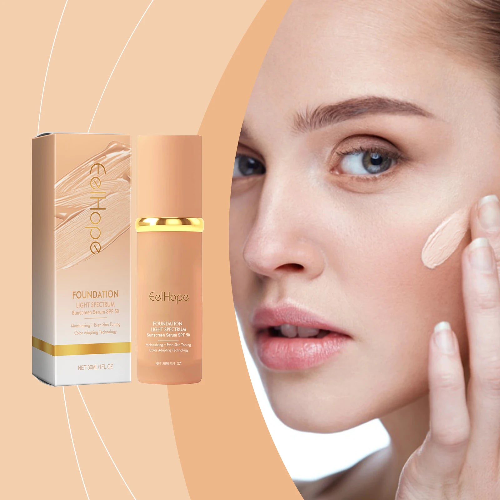 Warm Up Liquid Foundation, Natural Lightweight Concealer Moisturizing Liquid Foundation Brightening And Rejuvenating mbzr