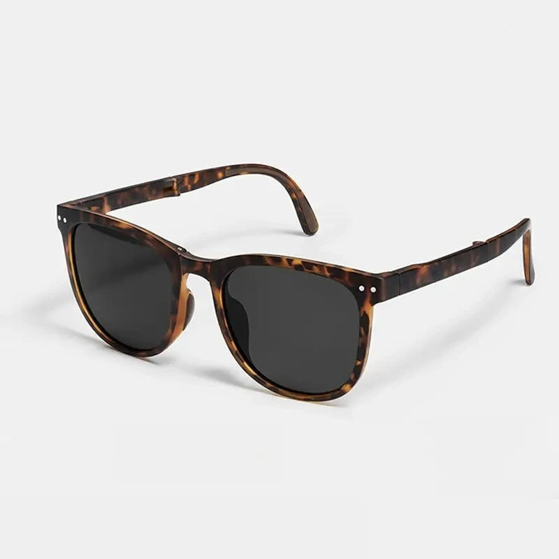 Foldable Sunglasses Square Frame UV Protection for Women Portable Folding Driving Sun Glasses Compact Travel Outdoor Eyewear