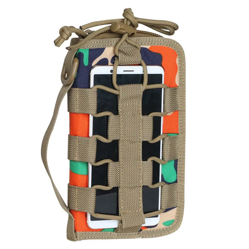 Outdoor Tactical Wallet ID Card Holder Handbags Military MOLLE Credit Cards Organizer mbzr