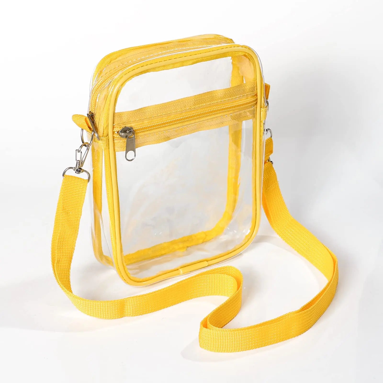 Women's Shoulder Bag PVC Concert Transparent Handbag Simple Crossbody Bag with Front Pocket Casual Handbag