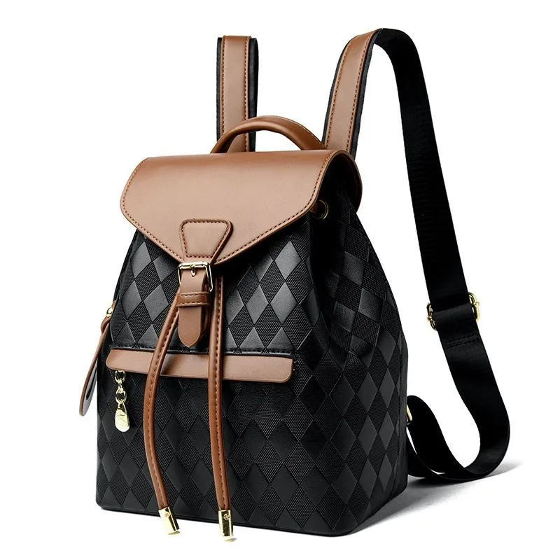 Casual Fashion Multifunctional Backpack Shoulder Travel Bag Soft Pu Leather mbzr