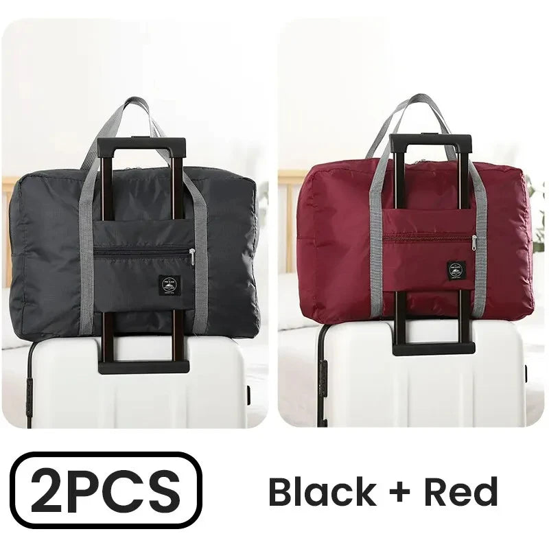 2-Pack Foldable Travel Duffel Bags – Airline Carry-On Tote mbzr