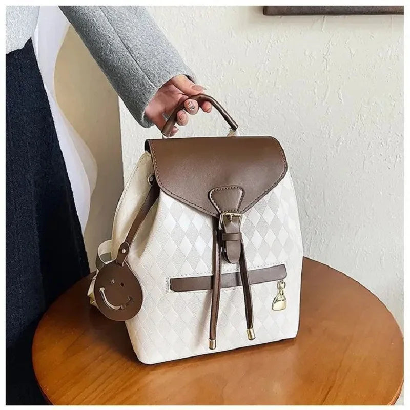 Casual Fashion Multifunctional Backpack Shoulder Travel Bag Soft Pu Leather mbzr